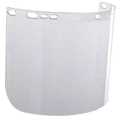 Jackson Safety 29087 Replacement Windows for F20 Polycarbonate Face Shields - Clear - 8&quot;x 15.5&quot;x .040&quot; - F Shaped - Unbound