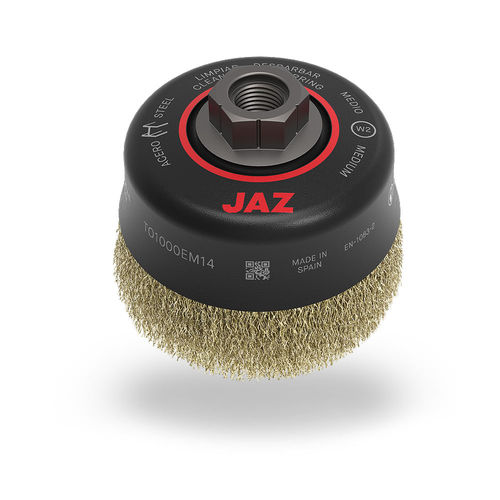 Jaz Surface Experts 64030 4&rdquo; Crimped Cup Brush, .012&rdquo; Stainless